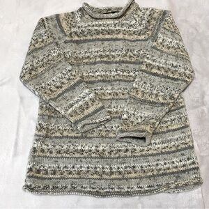 American South Side alpaca blend women’s Fair Isle crew neck sweater